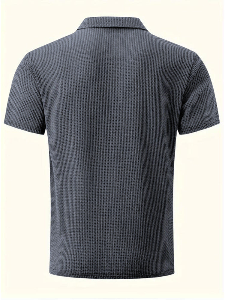 Ice‑Silk Mesh Waffle Polo Shirt，12 Colors，Size S‑7XL