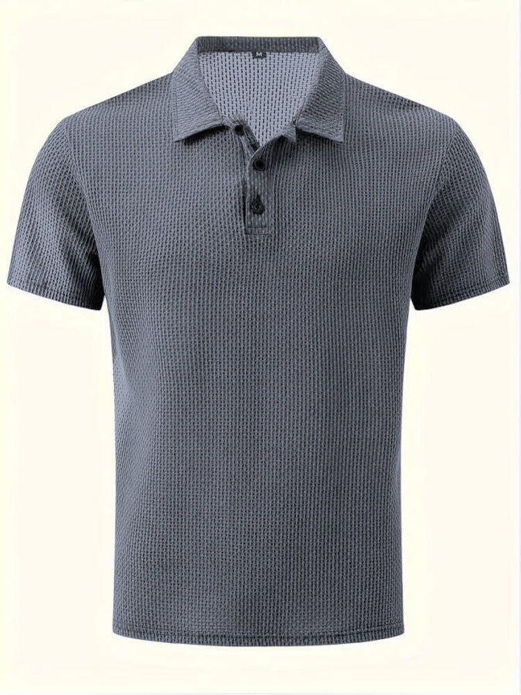 Ice‑Silk Mesh Waffle Polo Shirt，12 Colors，Size S‑7XL