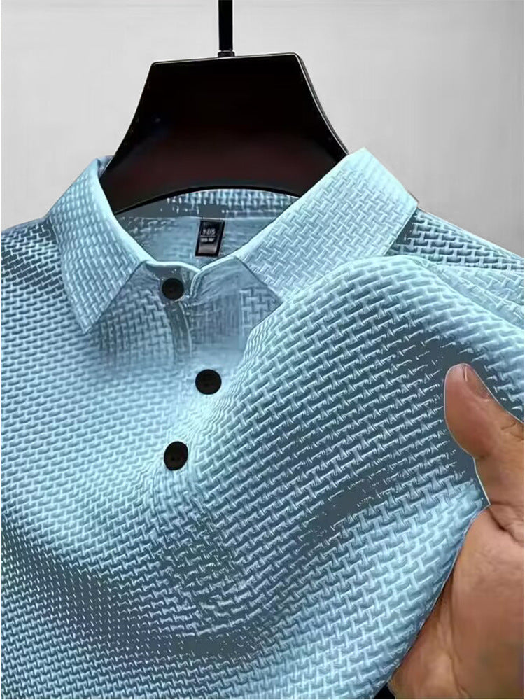 Ice‑Silk Mesh Waffle Polo Shirt，12 Colors，Size S‑7XL