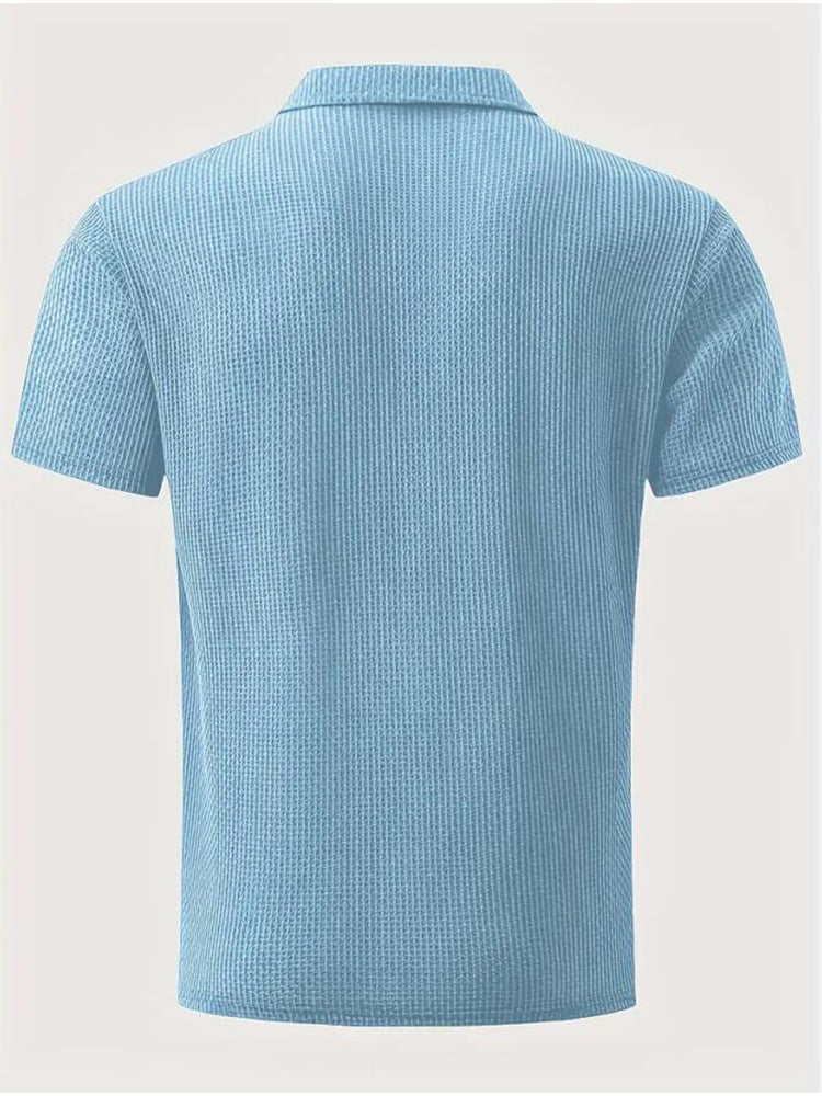Ice‑Silk Mesh Waffle Polo Shirt，12 Colors，Size S‑7XL