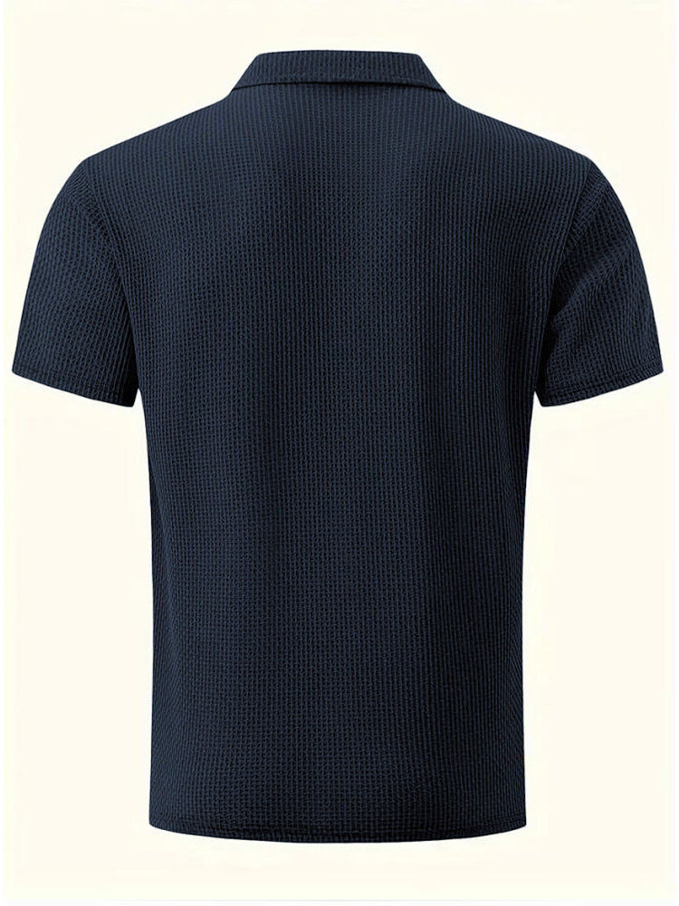 Ice‑Silk Mesh Waffle Polo Shirt，12 Colors，Size S‑7XL
