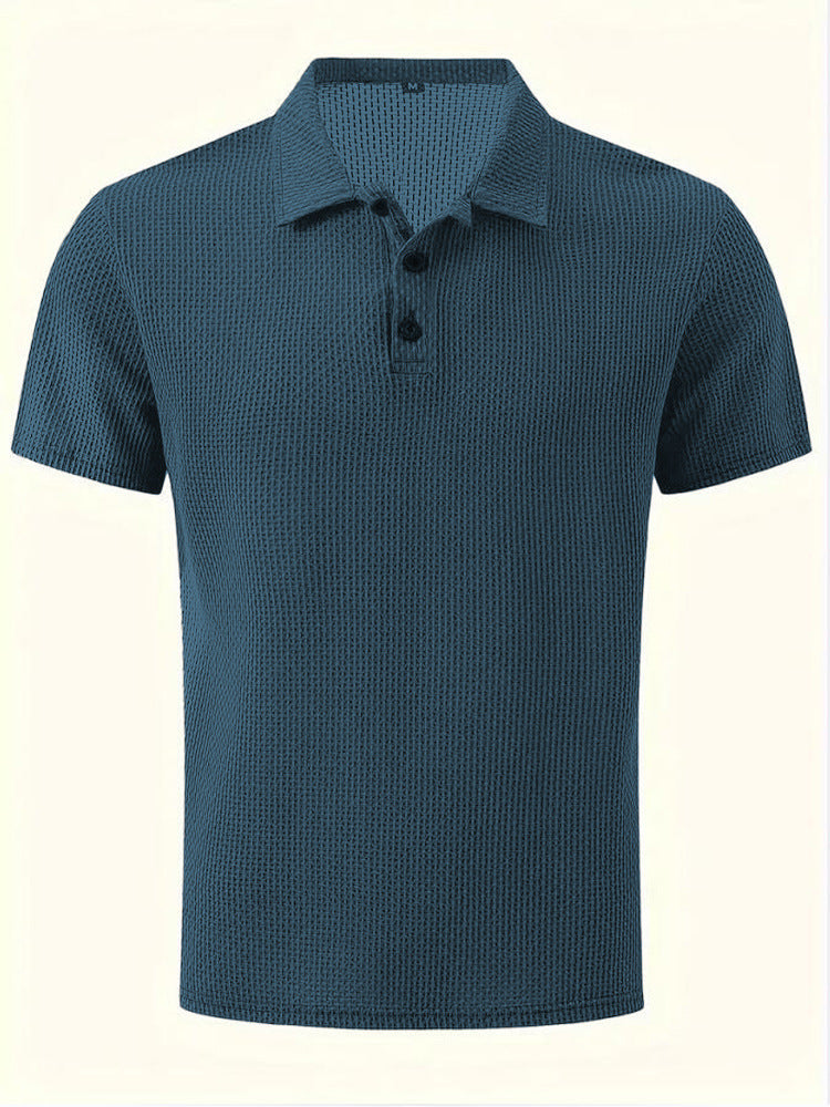 Ice‑Silk Mesh Waffle Polo Shirt，12 Colors，Size S‑7XL