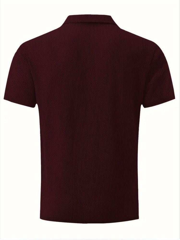 Ice‑Silk Mesh Waffle Polo Shirt，12 Colors，Size S‑7XL