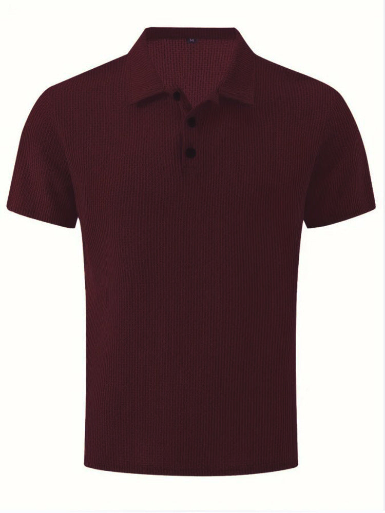 Ice‑Silk Mesh Waffle Polo Shirt，12 Colors，Size S‑7XL