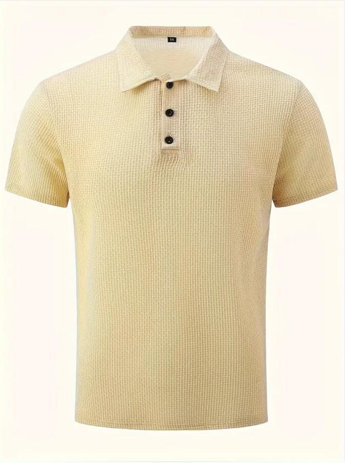 Ice‑Silk Mesh Waffle Polo Shirt，12 Colors，Size S‑7XL