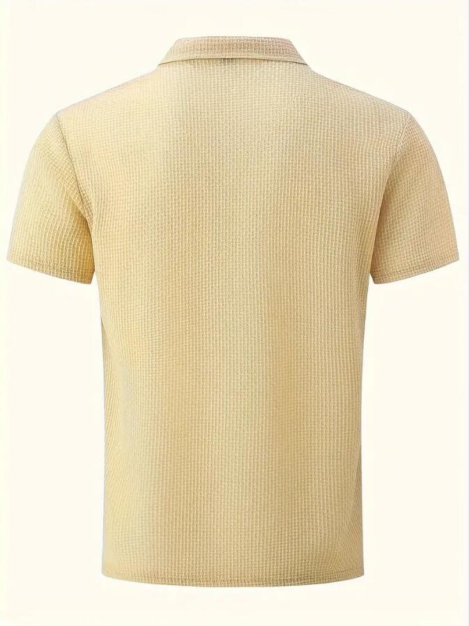 Ice‑Silk Mesh Waffle Polo Shirt，12 Colors，Size S‑7XL