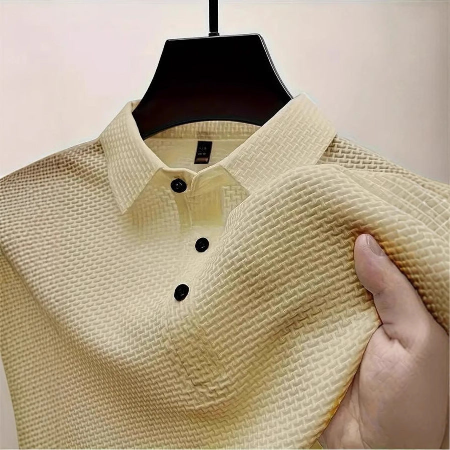 Ice‑Silk Mesh Waffle Polo Shirt，12 Colors，Size S‑7XL
