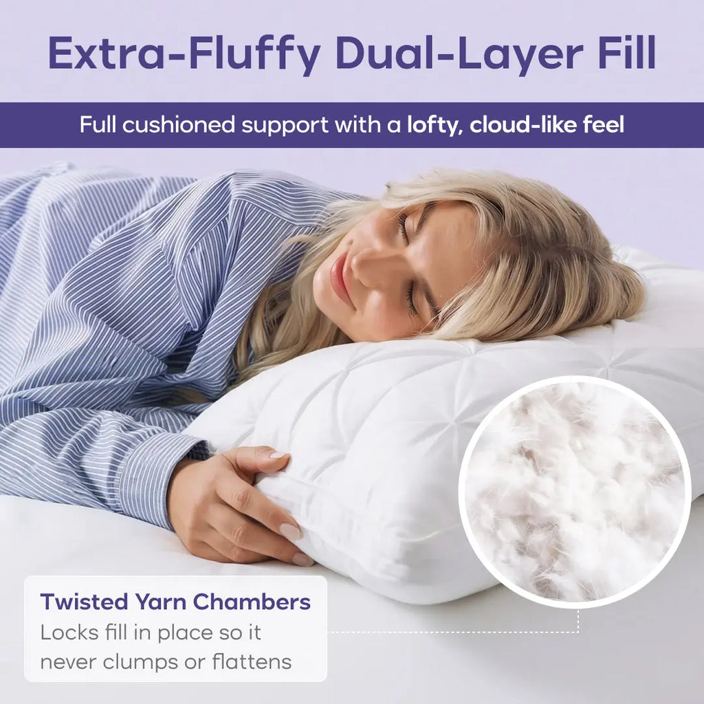 Mellow Sleep Ploof Pillow, Extra-Fluffy Bed Pillow