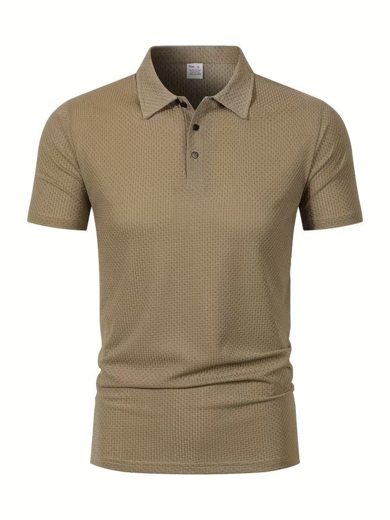 Ice‑Silk Mesh Waffle Polo Shirt，12 Colors，Size S‑7XL