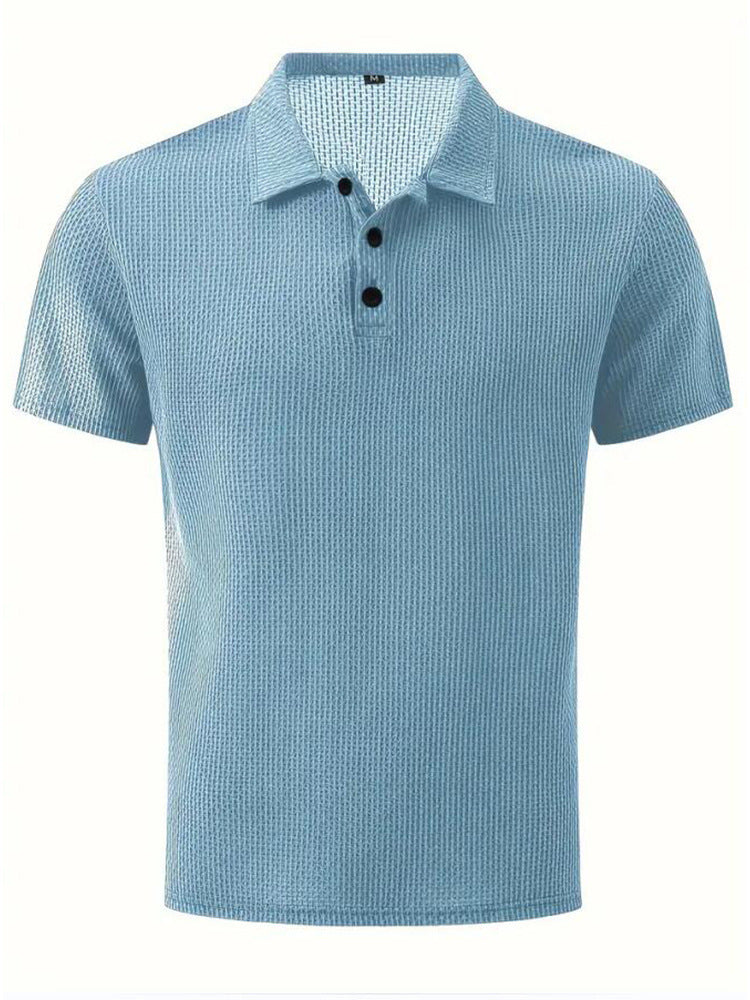 Ice‑Silk Mesh Waffle Polo Shirt，12 Colors，Size S‑7XL